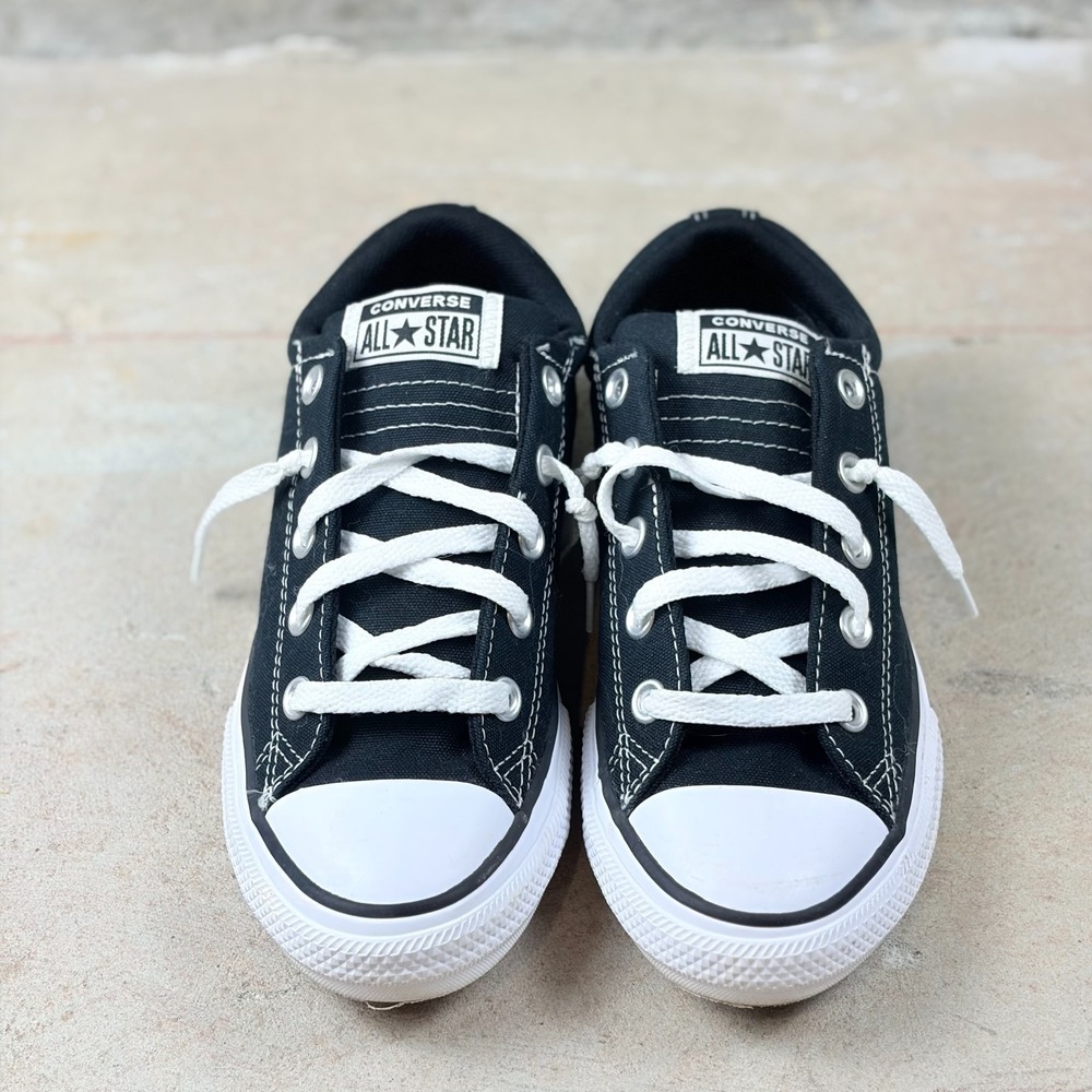 Converse Chuck Taylor All Star A01696F Youth 3 Black White Lace Up Skate Shoes